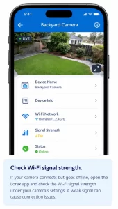 Camera Connects but Goes Offline